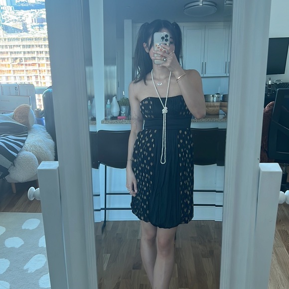 Y2K DVF silk balloon strapless star print dress - Picture 3 of 7